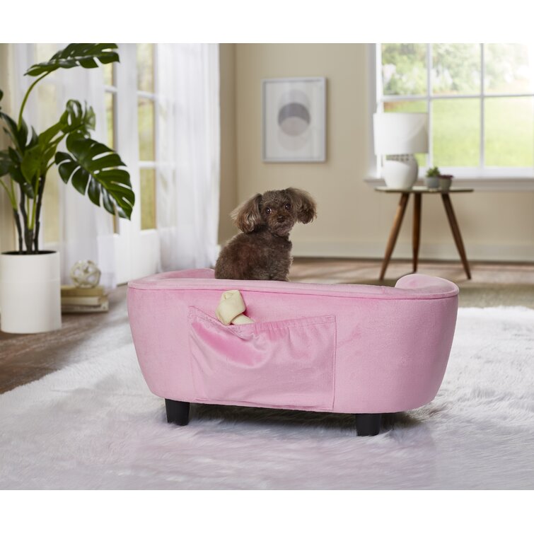 Pink dog sofa deals bed